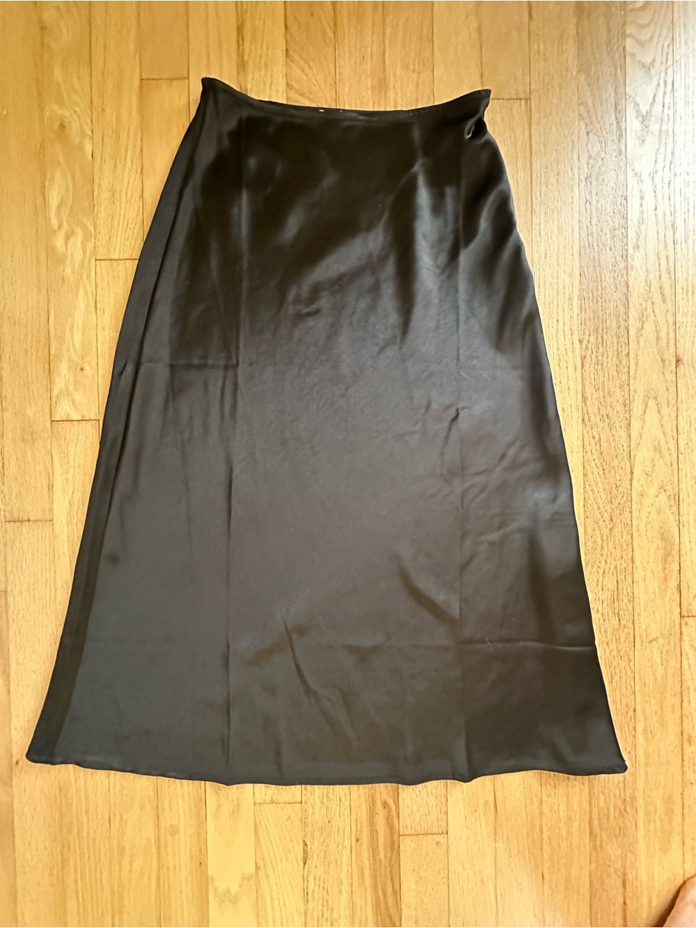 All Row Black Sateen Finish Skirt